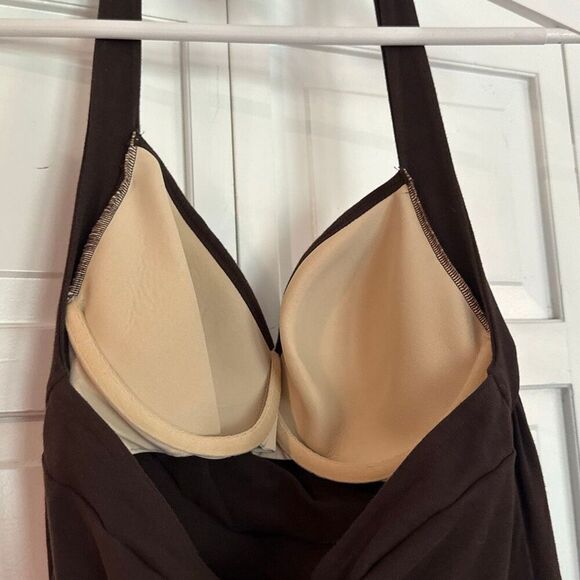 Victoria’s Secret Y2K ipex BROWN halter dress built in bra size 38c - Picture 7 of 10